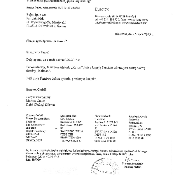 keimo - nazwa tkaniny